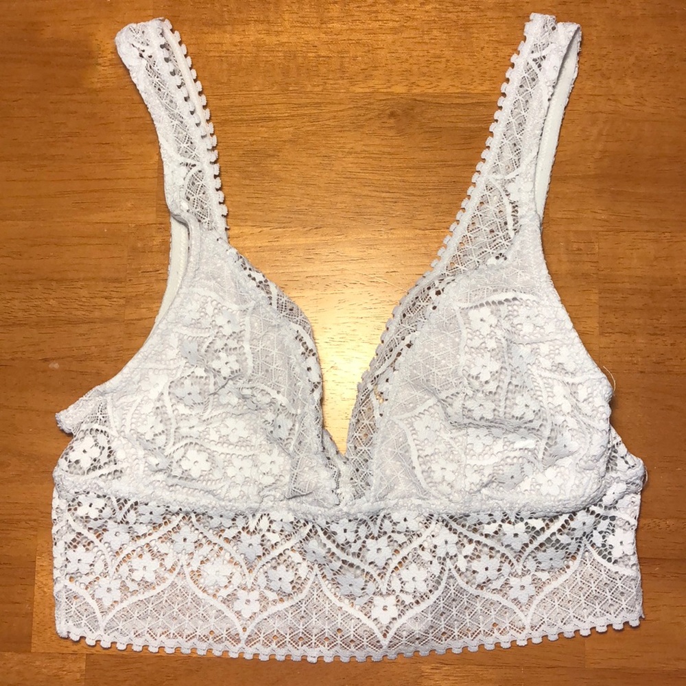 aerie • Silver Lace Pullover Bralette - XS